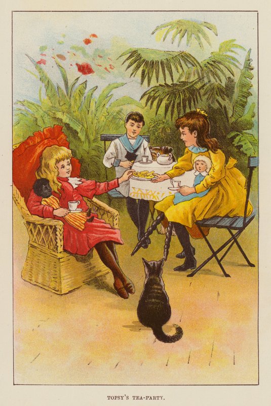 Topsy's Tea-Party (farge litho) av English School