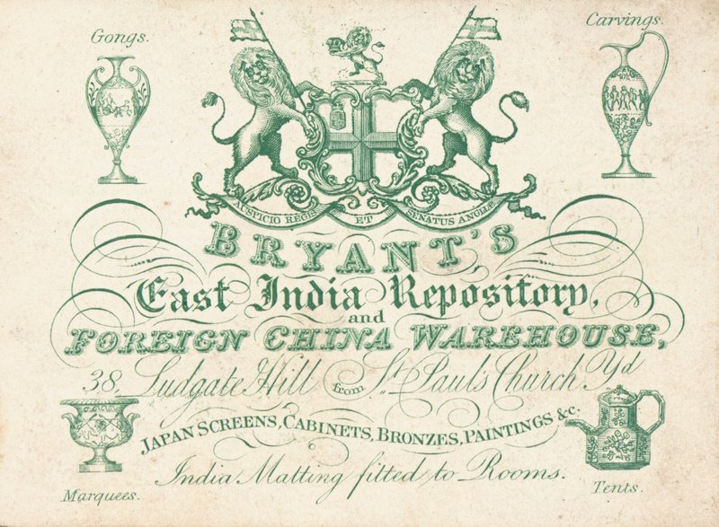 Handelskort, Bryants East India Repository av English School