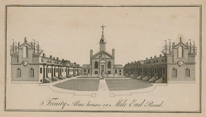 Trinity Alms-hus i Mile End Road av English School