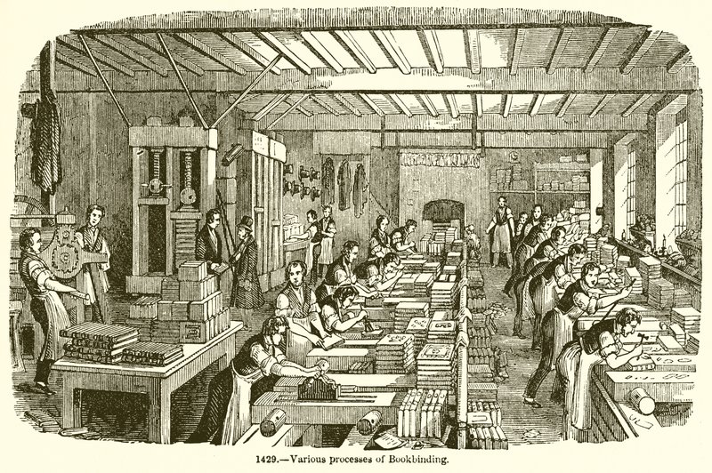 Ulike prosesser for bokbinding av English School