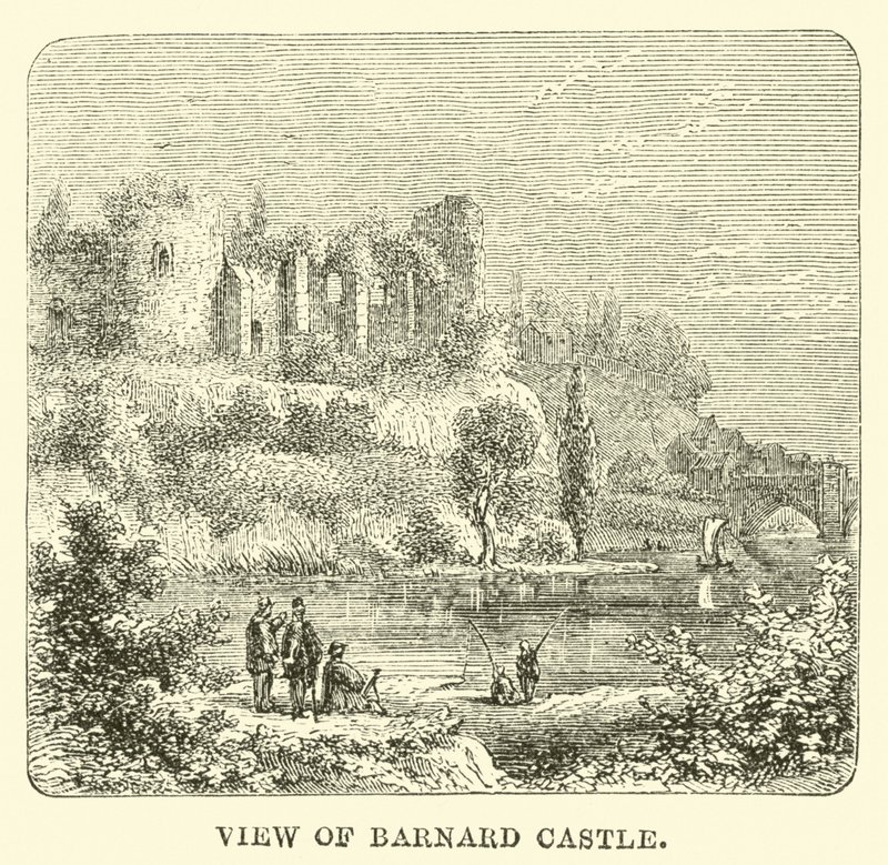 Utsikt over Barnard Castle av English School