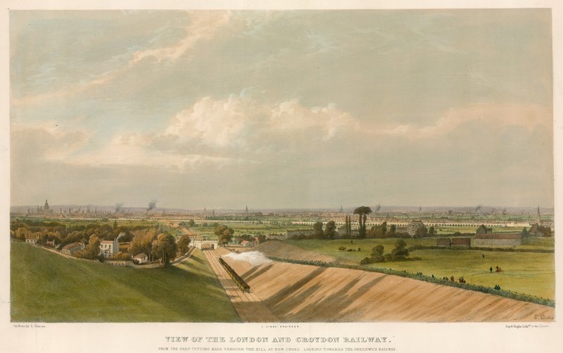 Utsikt over London og Croydon Railway av English School