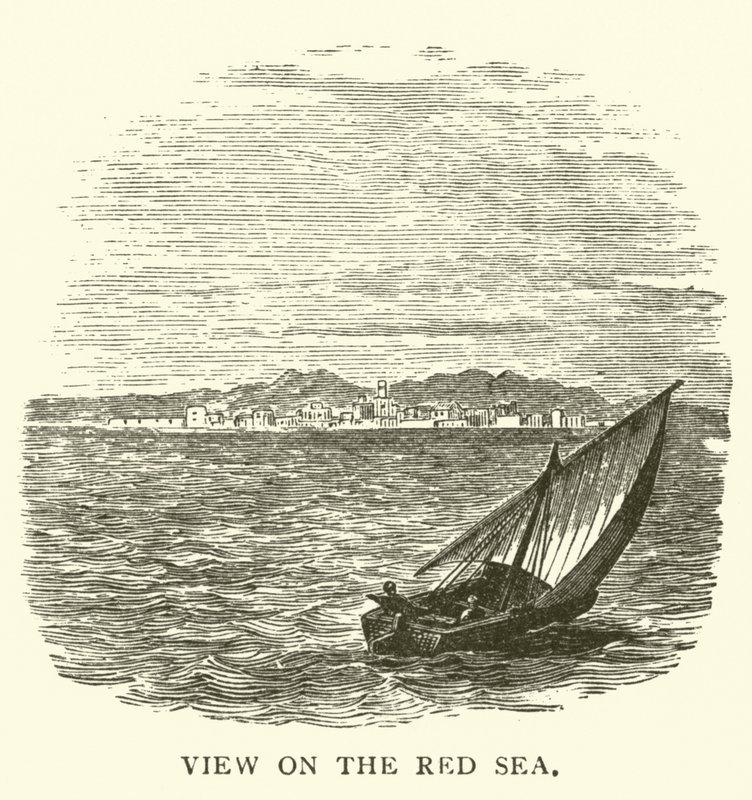 Utsikt over Rødehavet (gravering) av English School