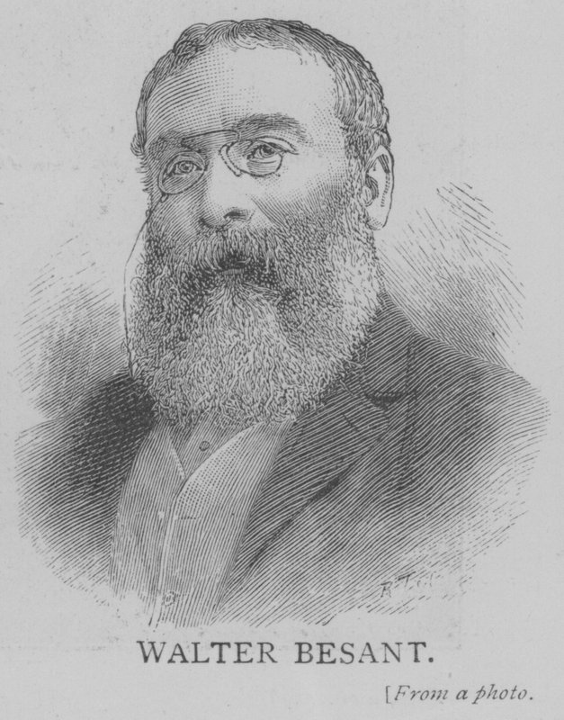 Walter Besant (gravering) av English School