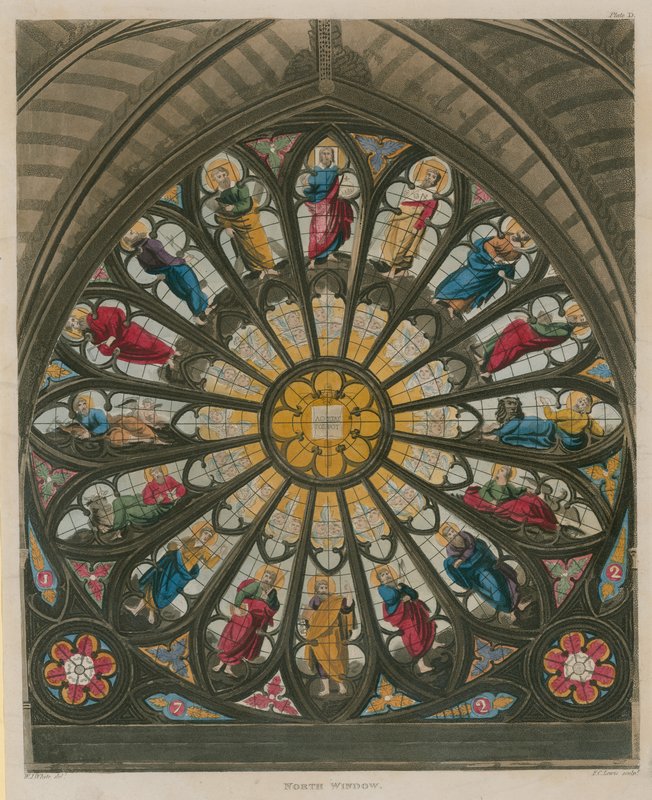 Westminster Abbey, North Window av English School