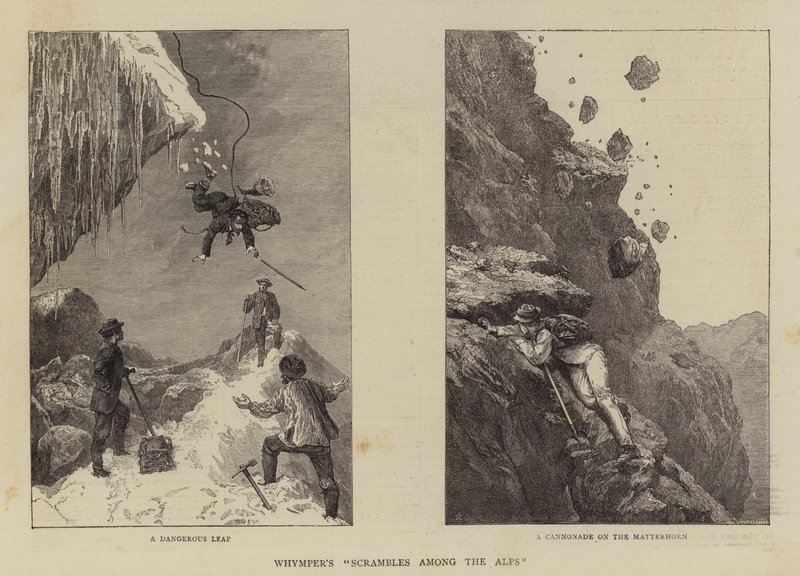 Whympers "Scrambles Among the Alps" (gravering) av English School