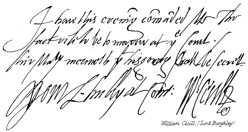 William Cecil, (Lord Burghley) av English School