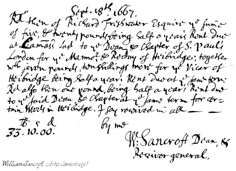 William Sancroft, (Arbp: Canterbury) av English School