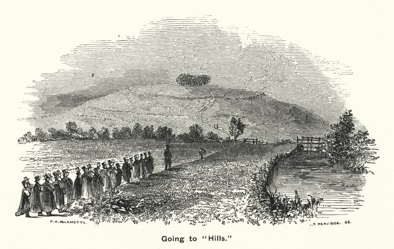 Winchester College: Going to "Hills" (gravering) av English School