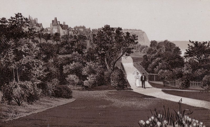 Windsor Gardens, Penarth (litho) av English School