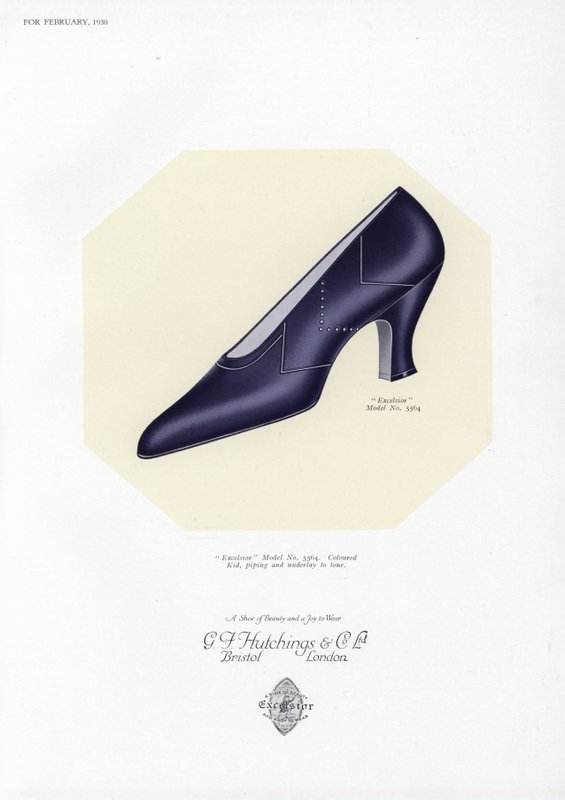 Skoreklame for kvinner, 1930-tallet av English School