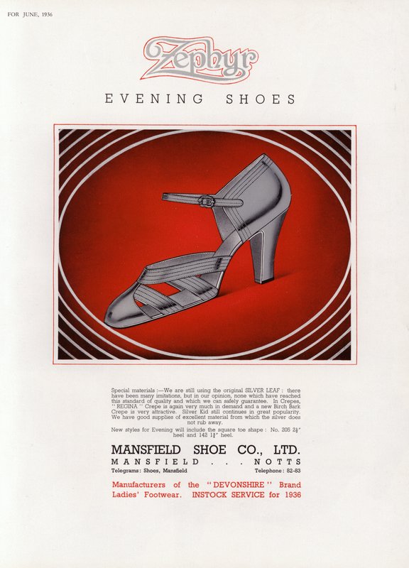 Skoreklame for kvinner, 1930-tallet av English School