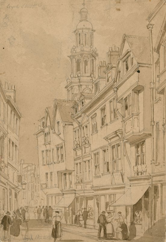Wych Street, London (wc på papir) av English School