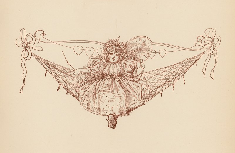 Ye Summer Girl (farge litho) av English School