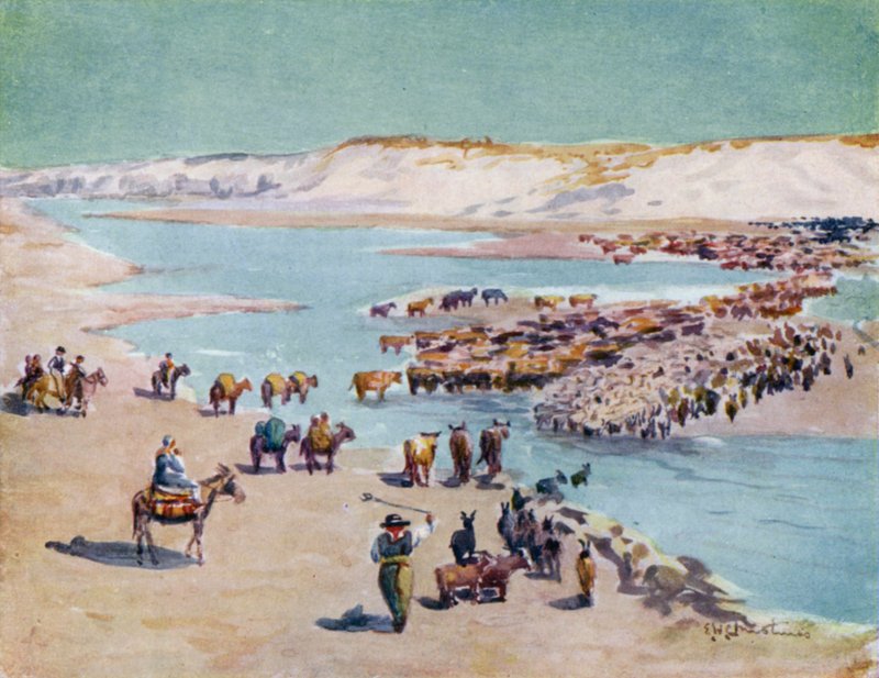 Chilenos trekking over grensen av Ernest William Christmas
