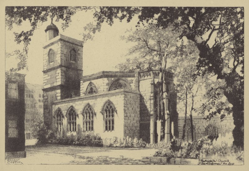 Hospital Church, St Bartholomew the Less av Ernest Coffin