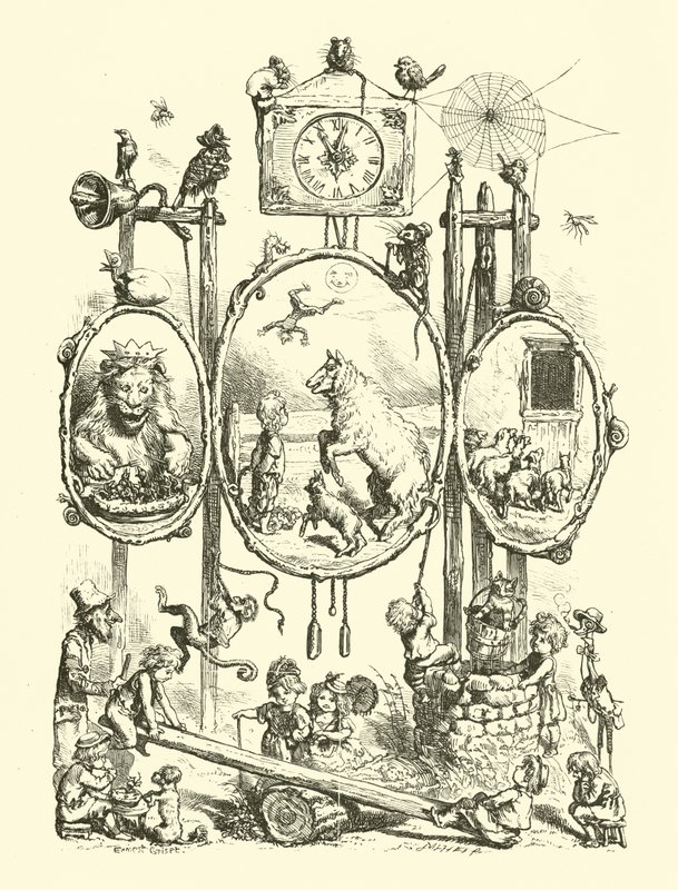 National Nursery Rhymes, Frontispice av Ernest Henry Griset