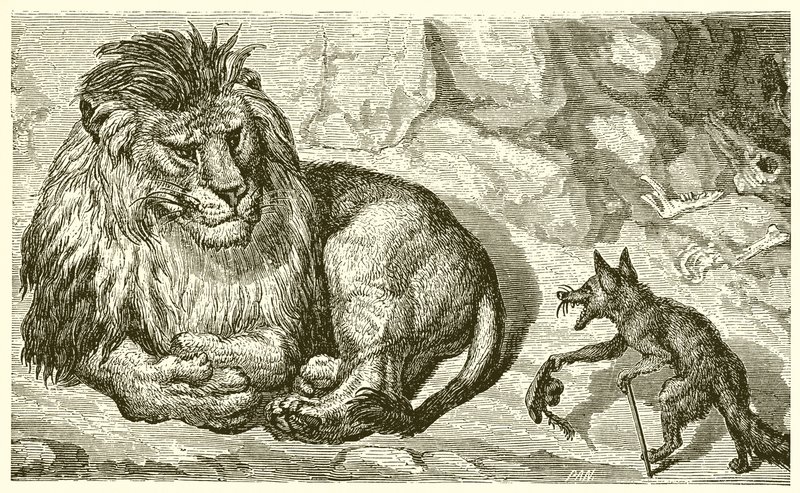 Reven og Løven av Ernest Henry Griset
