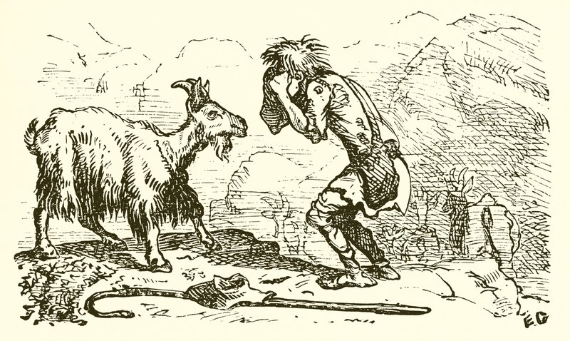 Geitegjeteren og bukken av Ernest Henry Griset
