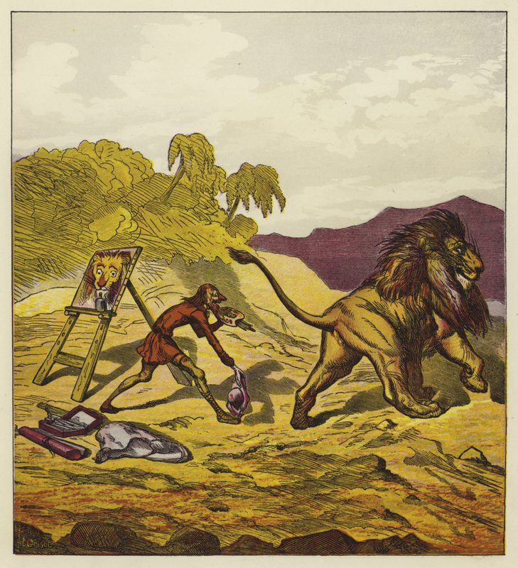 Løven forlater John Bold av Ernest Henry Griset