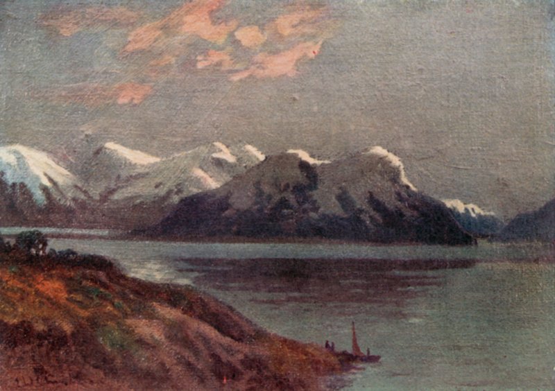 Magellanstredet (farge litho) av Ernest William Christmas