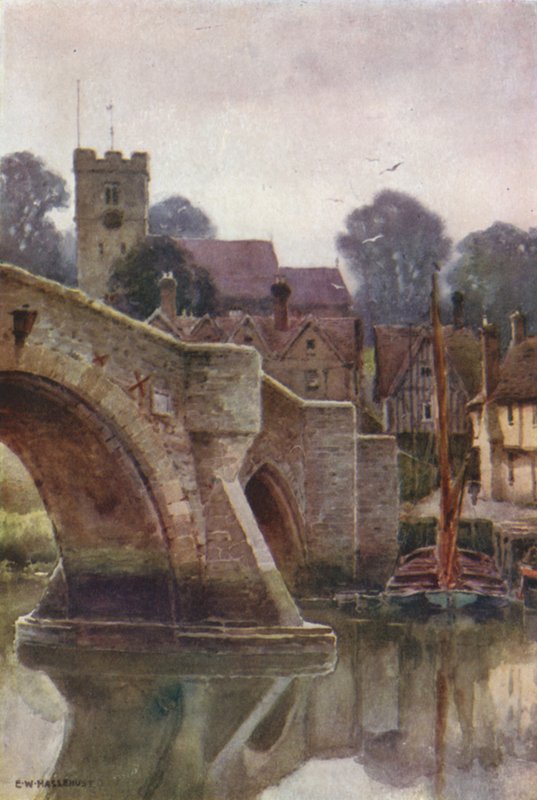 Aylesford (farge litho) av Ernest William Haslehust
