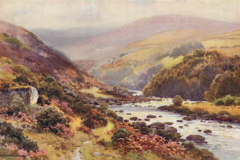 Dartmeet (farge litho) av Ernest William Haslehust