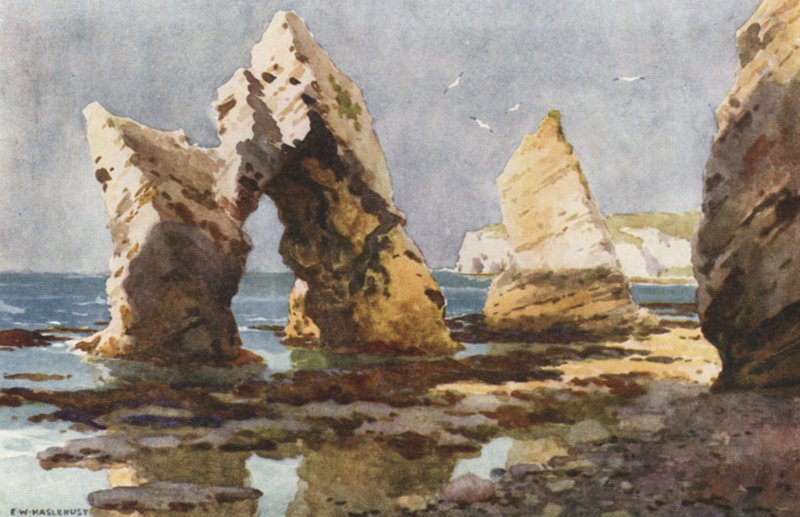 I Freshwater Bay (farge litho) av Ernest William Haslehust