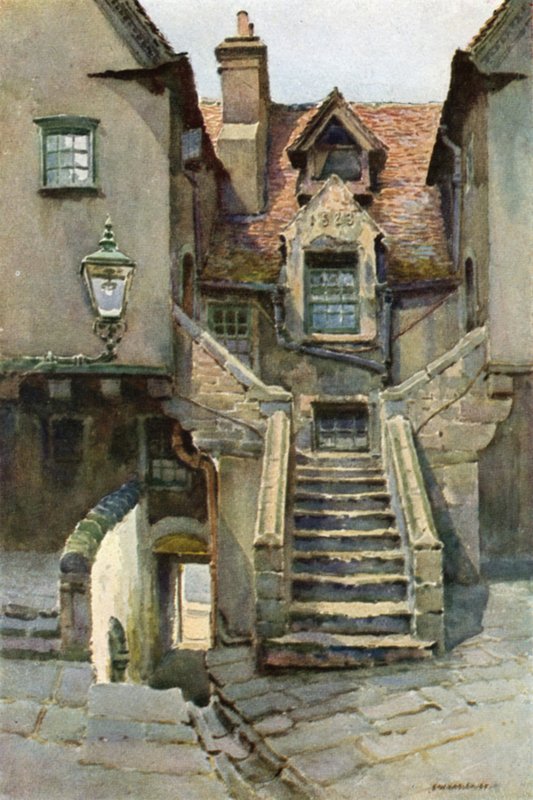 I White Horse Close (farge litho) av Ernest William Haslehust