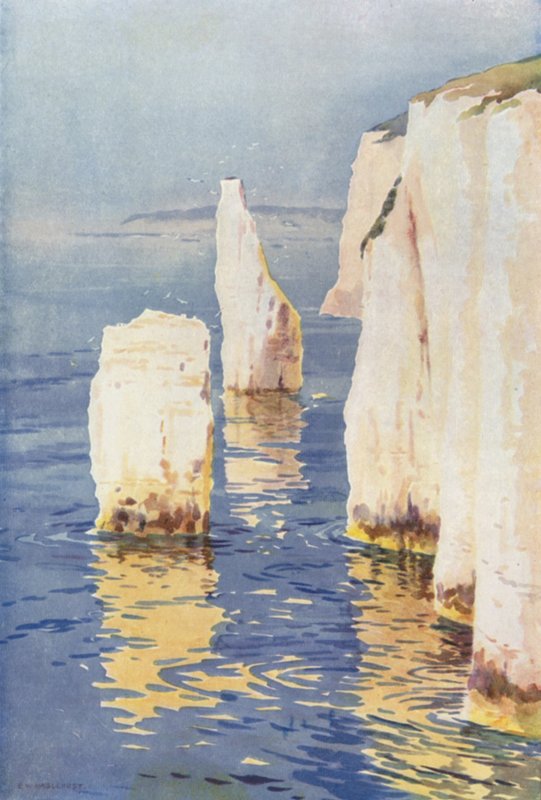 Old Harry Rocks, Swanage (fargemedlemmer) av Ernest William Haslehust