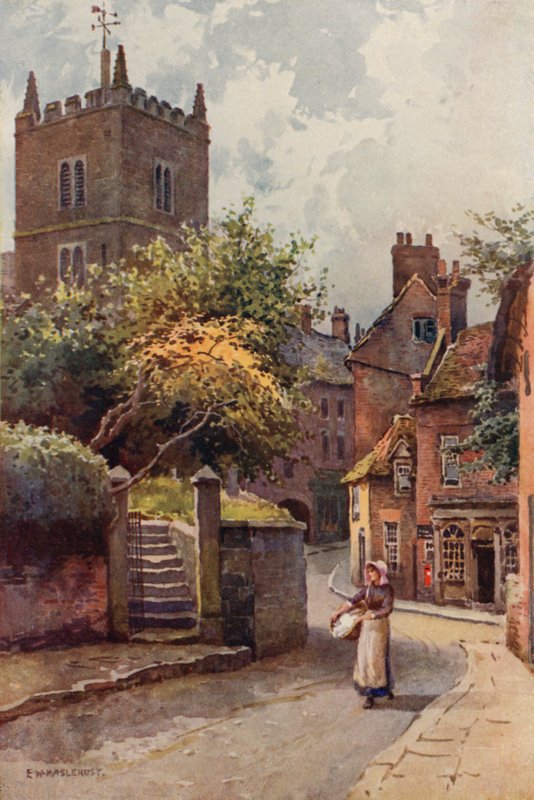 Ollerton (farge litho) av Ernest William Haslehust