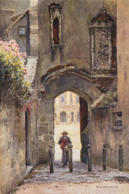 Penniless Gate, Wells (farge litho) av Ernest William Haslehust