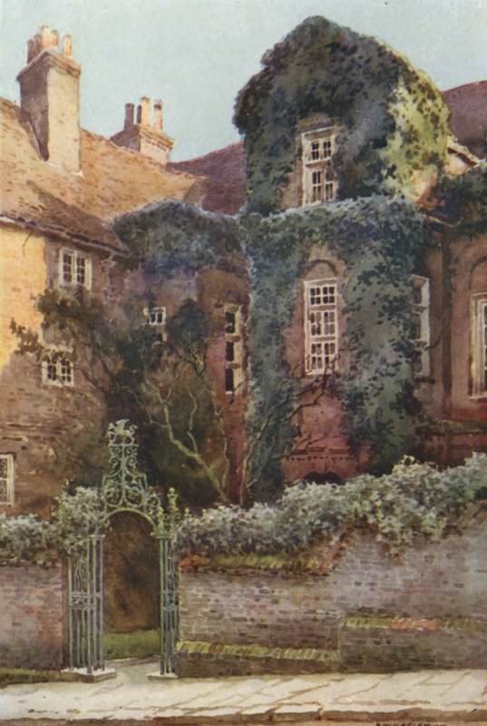 Restoration House, Rochester (farge litho) av Ernest William Haslehust