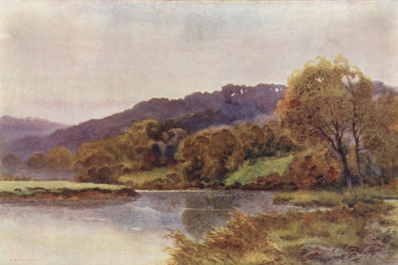 Streatley Hills (farge litho) av Ernest William Haslehust