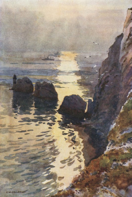 The Needles (farge litho) av Ernest William Haslehust
