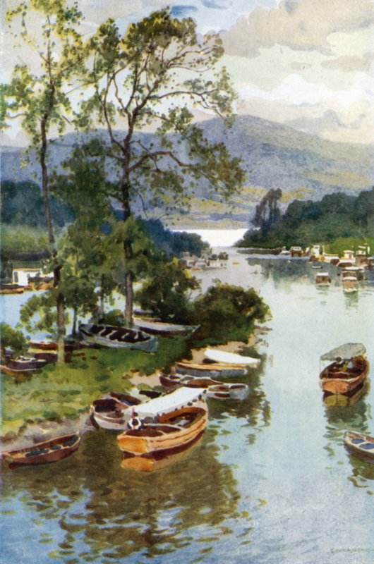 Utsikt fra Balloch Bridge (fargemedlemmer) av Ernest William Haslehust