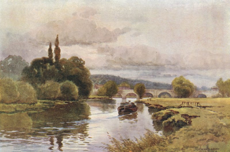 Wallingford (farge litho) av Ernest William Haslehust