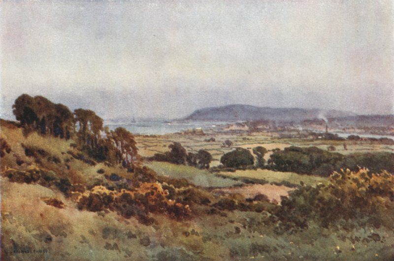 Weymouth og Portland (farge litho) av Ernest William Haslehust