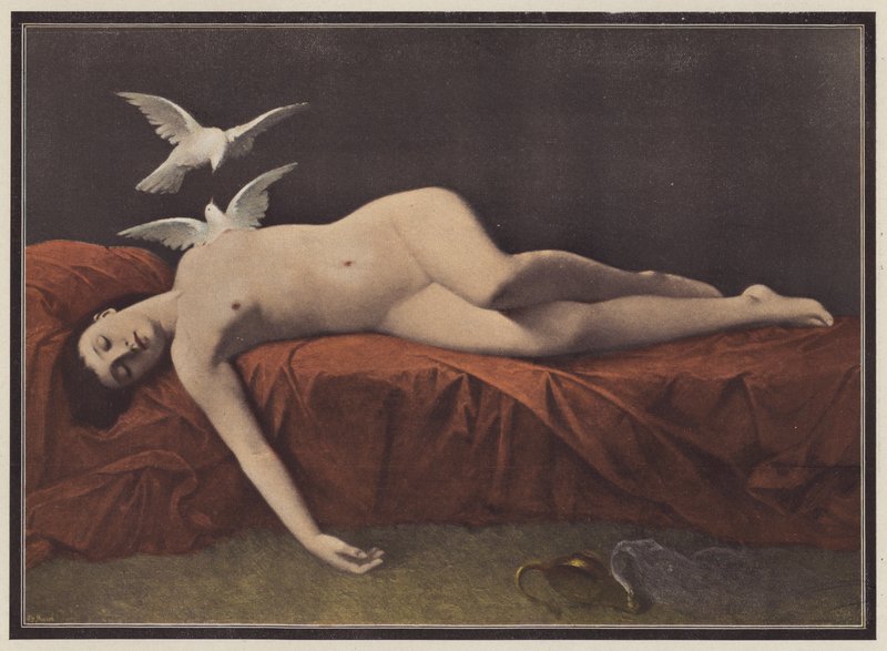 Drømmen (farge litho) av Eugene Brunclair