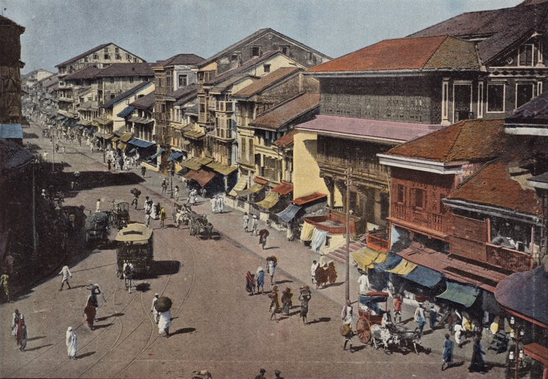 Bombay, en gate i den hvite byen av European Photographer