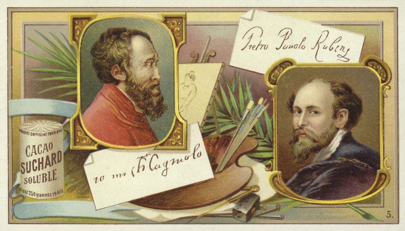 Michelangelo og Peter Paul Rubens av European School