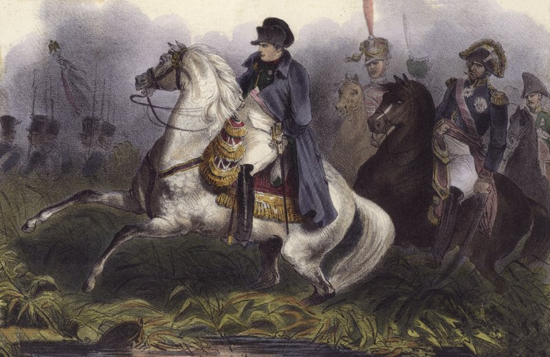 Napoleon i slaget ved Austerlitz, 2. desember 1805 (mezzotint) av European School