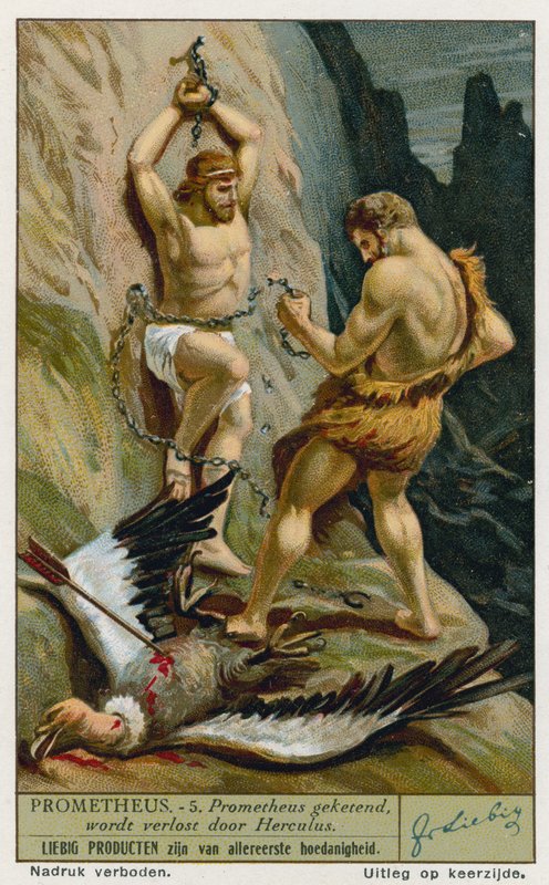 Prometheus løslatt fra sine lenker av Hercules av European School