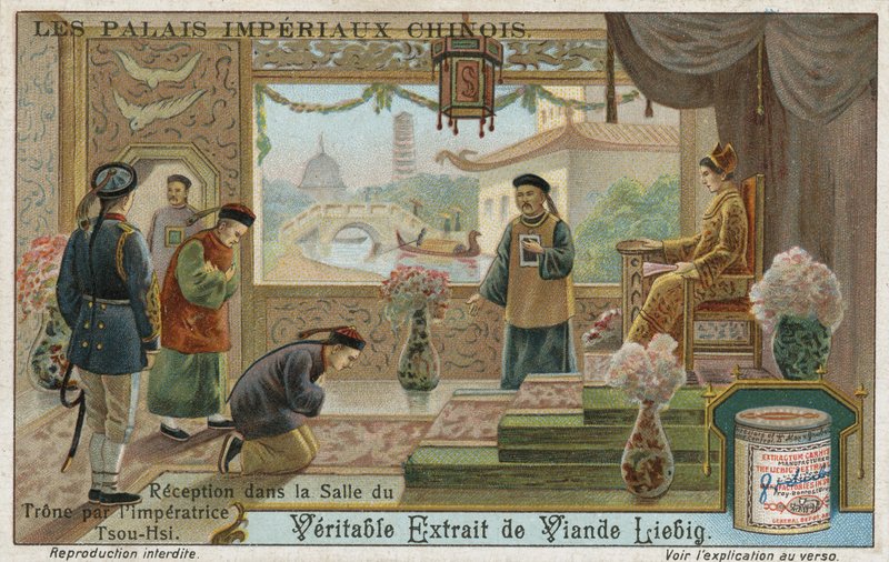 Mottakelse i tronsalen før enkekeiserinne Cixi, Kina av European School
