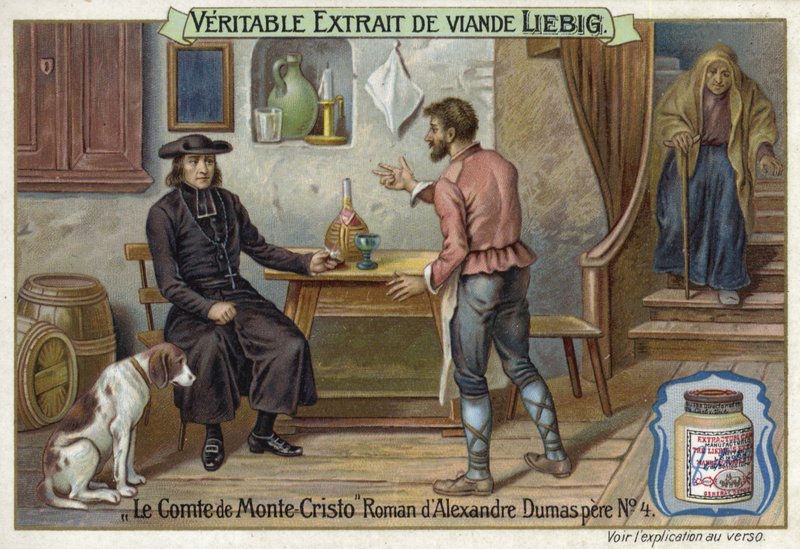 Scene fra greven av Monte Cristo, av Alexandre Dumas av European School