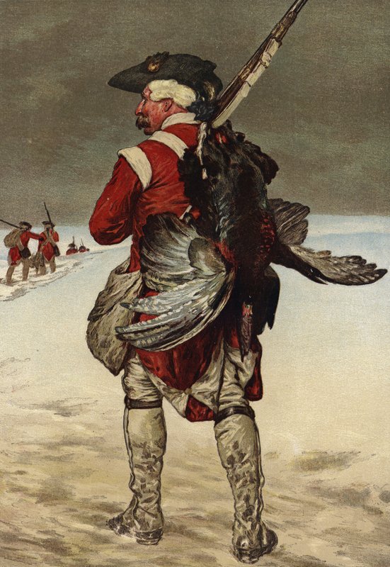 Soldat bærer en kalkun av European School