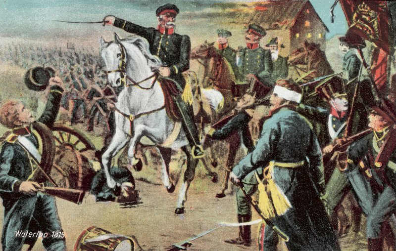 Waterloo 1815, marskalk Blucher i slaget ved Waterloo av European School