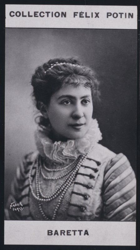 Blanche Baretta-Worms (1855) (s/hvitt-bilde) av European Photographer