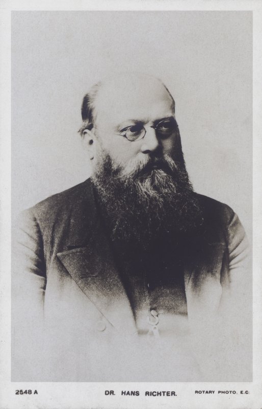 Hans Richter , østerrikskungarsk dirigent (s/hv-bilde) av European Photographer