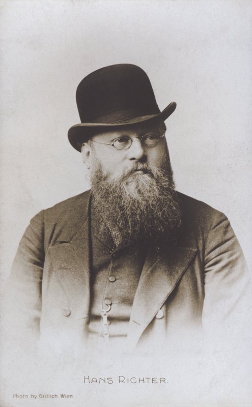 Hans Richter , østerrikskungarsk dirigent (s/hv-bilde) av European Photographer